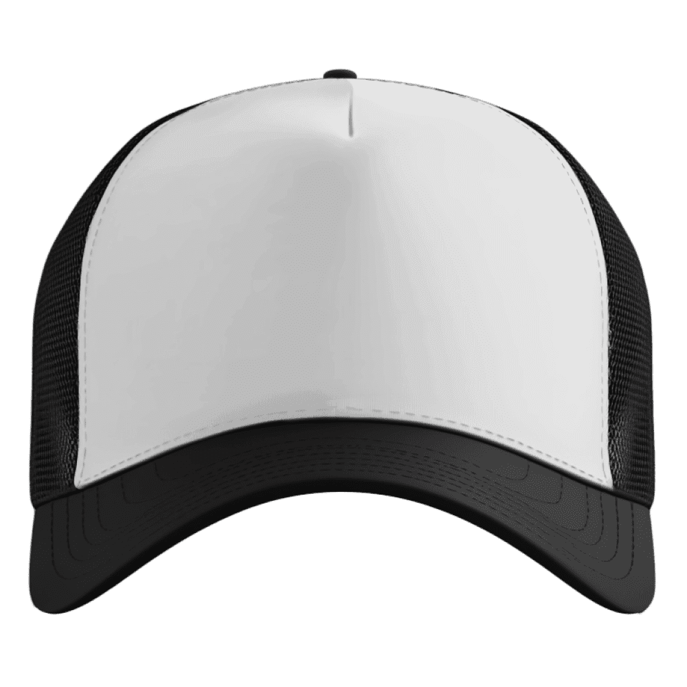 Gorro con malla blanco y negro, base sin estampado