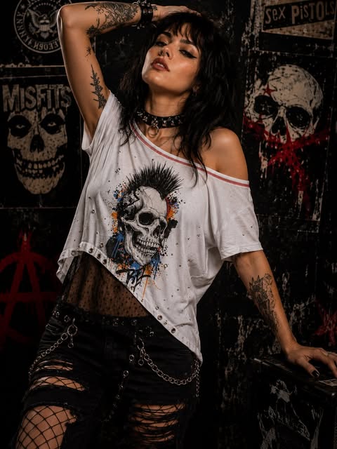 Colección femenina Punk Glam Rock de Skull of Rock. Foto 3 de 9 del carrusel original.